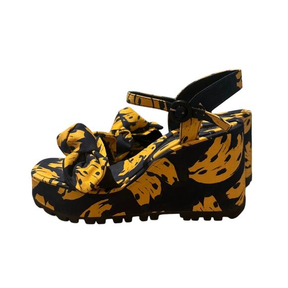 Farm Rio Caramel Bananas Knotted Platform Sandals Sz. 7 - Picture 8 of 11